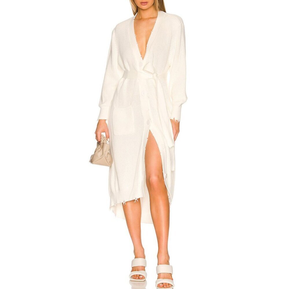 SER.O.YA Amanda Sweater Dress in White NWT Size XS